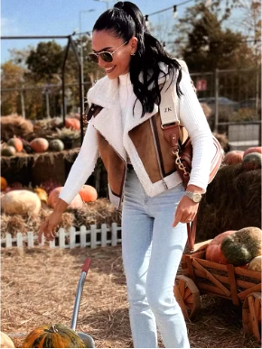 Asymmetric cardigan with zipper for women